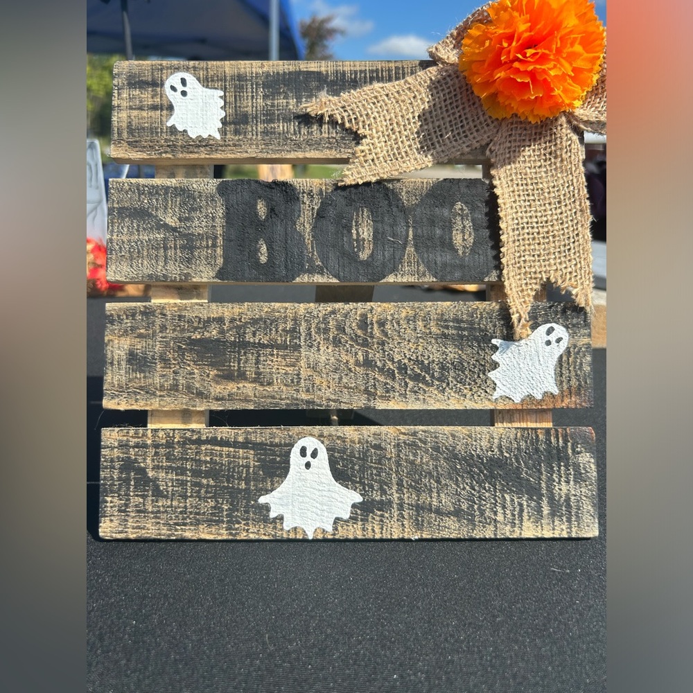 Hand painted Boo Board.